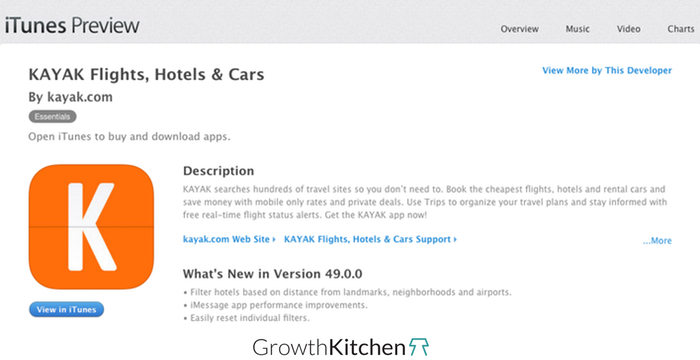 example for good app store title growthkitchen